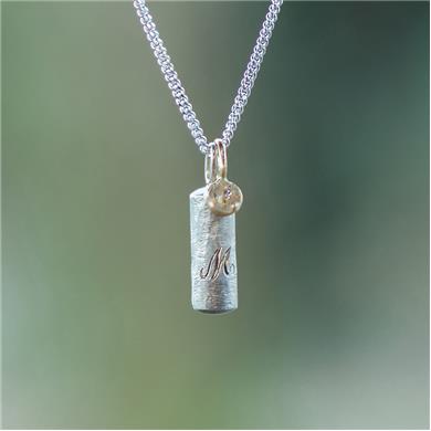 cylinder mourning pendant in silver - Wim Meeussen Antwerp